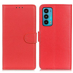 Coque Portefeuille Livre Cuir Etui Clapet A03D pour Motorola Moto Edge 20 5G Rouge