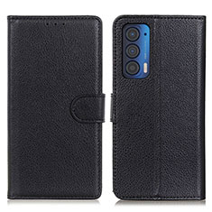 Coque Portefeuille Livre Cuir Etui Clapet A03D pour Motorola Moto Edge (2021) 5G Noir