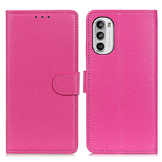 Coque Portefeuille Livre Cuir Etui Clapet A03D pour Motorola Moto Edge (2022) 5G Rose Rouge