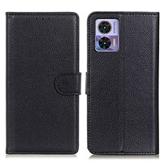 Coque Portefeuille Livre Cuir Etui Clapet A03D pour Motorola Moto Edge 30 Lite 5G Noir