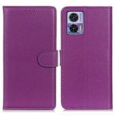 Coque Portefeuille Livre Cuir Etui Clapet A03D pour Motorola Moto Edge 30 Lite 5G Violet