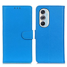 Coque Portefeuille Livre Cuir Etui Clapet A03D pour Motorola Moto Edge 30 Pro 5G Bleu Ciel