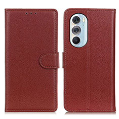 Coque Portefeuille Livre Cuir Etui Clapet A03D pour Motorola Moto Edge 30 Pro 5G Marron