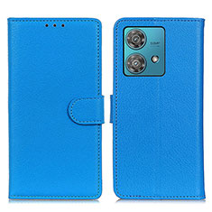 Coque Portefeuille Livre Cuir Etui Clapet A03D pour Motorola Moto Edge 40 Neo 5G Bleu Ciel