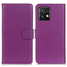 Coque Portefeuille Livre Cuir Etui Clapet A03D pour Motorola Moto Edge 40 Pro 5G Violet