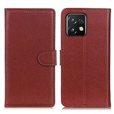 Coque Portefeuille Livre Cuir Etui Clapet A03D pour Motorola Moto Edge Plus (2023) 5G Marron