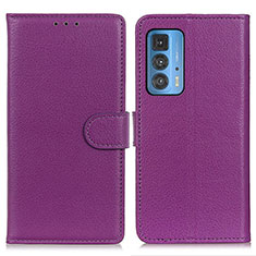 Coque Portefeuille Livre Cuir Etui Clapet A03D pour Motorola Moto Edge S Pro 5G Violet