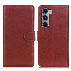 Coque Portefeuille Livre Cuir Etui Clapet A03D pour Motorola Moto Edge S30 5G Marron