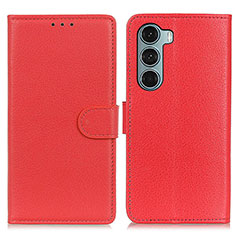 Coque Portefeuille Livre Cuir Etui Clapet A03D pour Motorola Moto Edge S30 5G Rouge