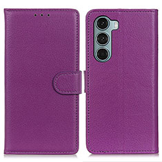 Coque Portefeuille Livre Cuir Etui Clapet A03D pour Motorola Moto Edge S30 5G Violet