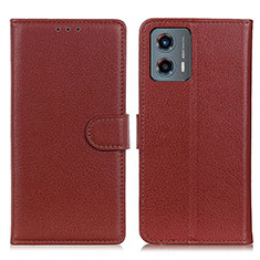 Coque Portefeuille Livre Cuir Etui Clapet A03D pour Motorola Moto G 5G (2023) Marron