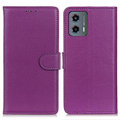 Coque Portefeuille Livre Cuir Etui Clapet A03D pour Motorola Moto G 5G (2023) Violet