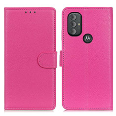 Coque Portefeuille Livre Cuir Etui Clapet A03D pour Motorola Moto G Play Gen 2 Rose Rouge