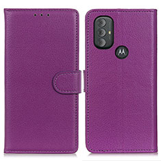 Coque Portefeuille Livre Cuir Etui Clapet A03D pour Motorola Moto G Play Gen 2 Violet