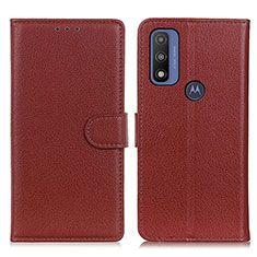 Coque Portefeuille Livre Cuir Etui Clapet A03D pour Motorola Moto G Pure Marron