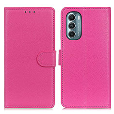 Coque Portefeuille Livre Cuir Etui Clapet A03D pour Motorola Moto G Stylus (2022) 4G Rose Rouge