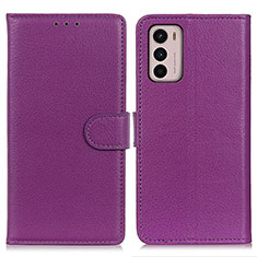 Coque Portefeuille Livre Cuir Etui Clapet A03D pour Motorola Moto G42 Violet