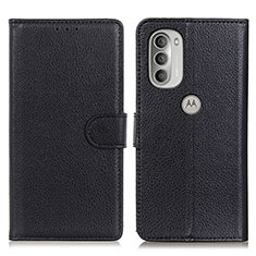 Coque Portefeuille Livre Cuir Etui Clapet A03D pour Motorola Moto G51 5G Noir