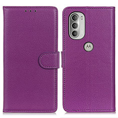 Coque Portefeuille Livre Cuir Etui Clapet A03D pour Motorola Moto G51 5G Violet