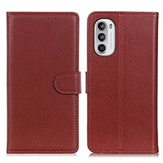 Coque Portefeuille Livre Cuir Etui Clapet A03D pour Motorola MOTO G52 Marron