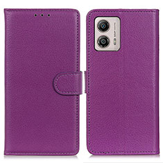 Coque Portefeuille Livre Cuir Etui Clapet A03D pour Motorola Moto G53 5G Violet