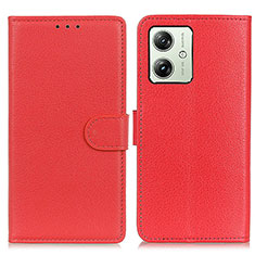 Coque Portefeuille Livre Cuir Etui Clapet A03D pour Motorola Moto G54 5G Rouge