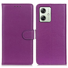 Coque Portefeuille Livre Cuir Etui Clapet A03D pour Motorola Moto G54 5G Violet