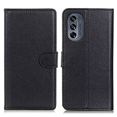 Coque Portefeuille Livre Cuir Etui Clapet A03D pour Motorola Moto G62 5G Noir