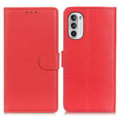Coque Portefeuille Livre Cuir Etui Clapet A03D pour Motorola Moto G71s 5G Rouge