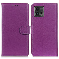 Coque Portefeuille Livre Cuir Etui Clapet A03D pour Motorola Moto G72 Violet