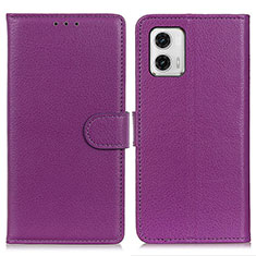 Coque Portefeuille Livre Cuir Etui Clapet A03D pour Motorola Moto G73 5G Violet