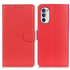 Coque Portefeuille Livre Cuir Etui Clapet A03D pour Motorola Moto G82 5G Rouge