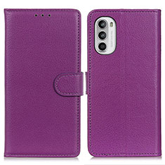 Coque Portefeuille Livre Cuir Etui Clapet A03D pour Motorola Moto G82 5G Violet