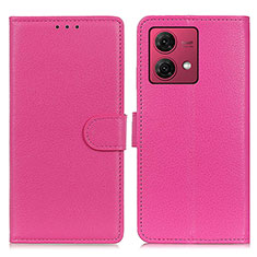 Coque Portefeuille Livre Cuir Etui Clapet A03D pour Motorola Moto G84 5G Rose Rouge