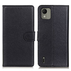 Coque Portefeuille Livre Cuir Etui Clapet A03D pour Nokia C110 Noir