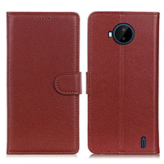 Coque Portefeuille Livre Cuir Etui Clapet A03D pour Nokia C20 Plus Marron