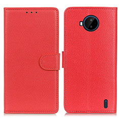 Coque Portefeuille Livre Cuir Etui Clapet A03D pour Nokia C20 Plus Rouge