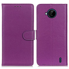 Coque Portefeuille Livre Cuir Etui Clapet A03D pour Nokia C20 Plus Violet