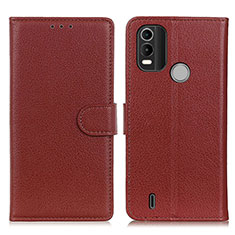 Coque Portefeuille Livre Cuir Etui Clapet A03D pour Nokia C21 Plus Marron