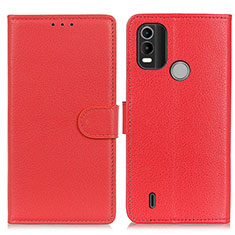 Coque Portefeuille Livre Cuir Etui Clapet A03D pour Nokia C21 Plus Rouge