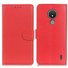 Coque Portefeuille Livre Cuir Etui Clapet A03D pour Nokia C21 Rouge