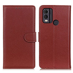 Coque Portefeuille Livre Cuir Etui Clapet A03D pour Nokia C22 Marron