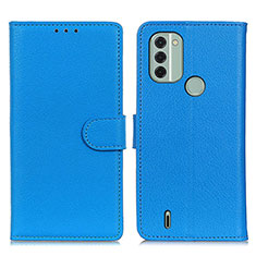 Coque Portefeuille Livre Cuir Etui Clapet A03D pour Nokia C31 Bleu Ciel