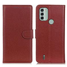 Coque Portefeuille Livre Cuir Etui Clapet A03D pour Nokia C31 Marron