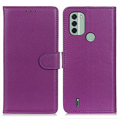 Coque Portefeuille Livre Cuir Etui Clapet A03D pour Nokia C31 Violet