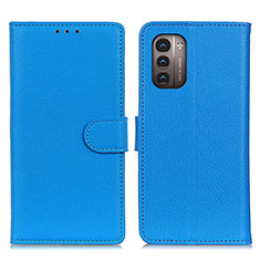 Coque Portefeuille Livre Cuir Etui Clapet A03D pour Nokia G11 Bleu Ciel