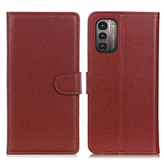 Coque Portefeuille Livre Cuir Etui Clapet A03D pour Nokia G11 Marron