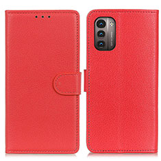 Coque Portefeuille Livre Cuir Etui Clapet A03D pour Nokia G11 Rouge