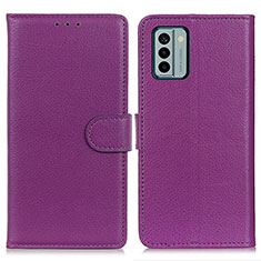 Coque Portefeuille Livre Cuir Etui Clapet A03D pour Nokia G22 Violet