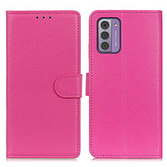 Coque Portefeuille Livre Cuir Etui Clapet A03D pour Nokia G42 5G Rose Rouge